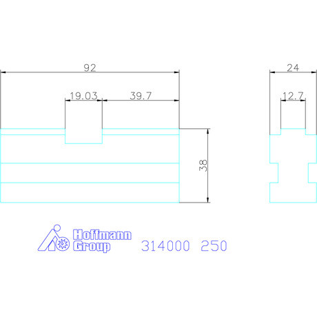 Röhm Alappofa készlet, 3 darabos, edzett 250 mm
