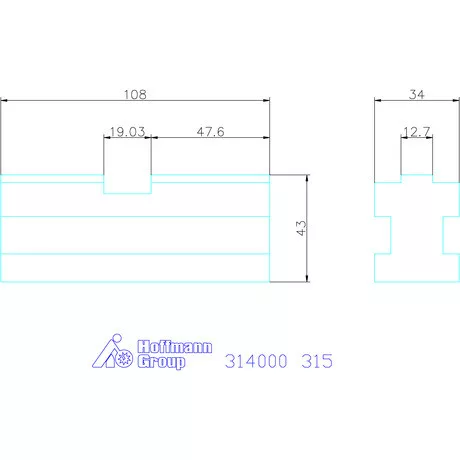 Röhm Alappofa készlet, 3 darabos, edzett 315 mm