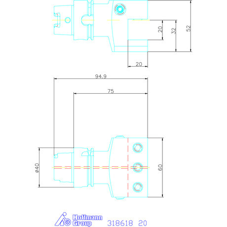 Szerszámtartó radiális 20 mm