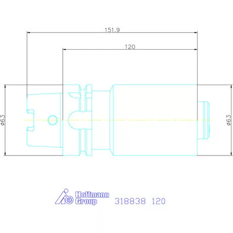 Swisstools Hosszabbító HSK-T63 / HSK-T63 120 mm