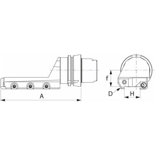 Eco leszúró késtartó, axiális, balos  32 mm
