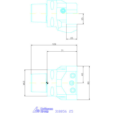 Eco szerszámtartó radiális 25 mm