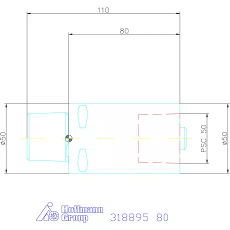 Hosszabbító PSC-50 / PSC-50  80 mm