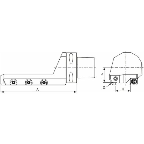 Eco leszúró késtartó, axiális, balos  32 mm