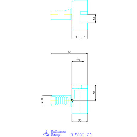 Garant Garant Master Eco B1 alakú VDI szerszámbefogó radiális, jobbos, rövid 20 mm
