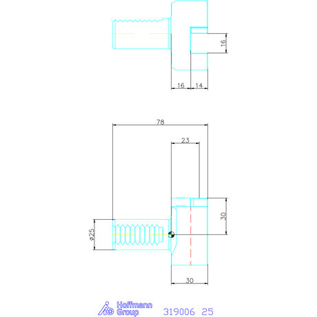 Garant Garant Master Eco B1 alakú VDI szerszámbefogó radiális, jobbos, rövid 25 mm