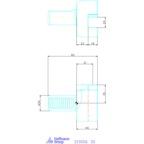 Garant Garant Master Eco B1 alakú VDI szerszámbefogó radiális, jobbos, rövid 30 mm