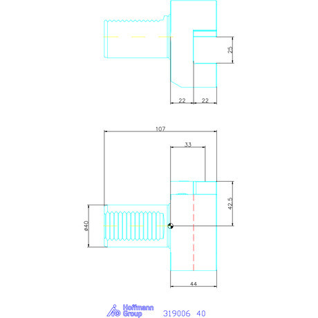 Garant Garant Master Eco B1 alakú VDI szerszámbefogó radiális, jobbos, rövid 40 mm