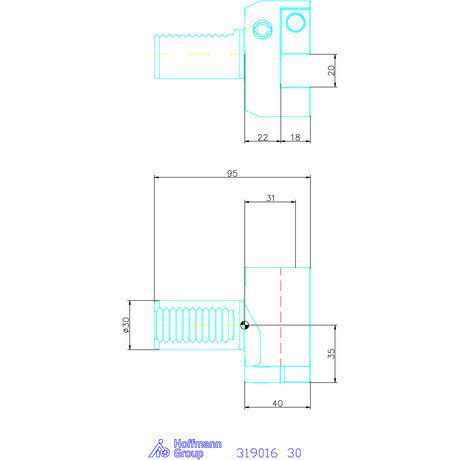 Garant Garant Master Eco B2 alakú VDI szerszámbefogó radiális, balos, rövid 30 mm