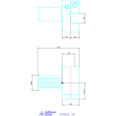 Garant Garant Master Eco B2 alakú VDI szerszámbefogó radiális, balos, rövid 40 mm