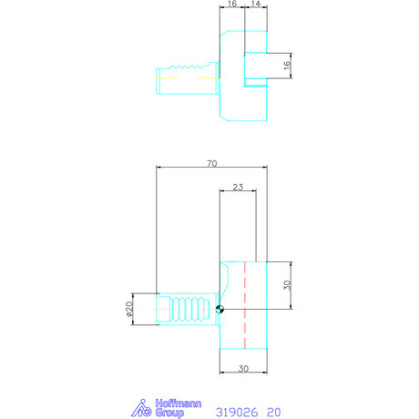 Garant Garant Master Eco B3 alakú VDI szerszámbefogó radiális, jobbos, rövid 20 mm
