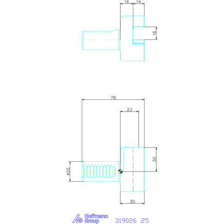 Garant Garant Master Eco B3 alakú VDI szerszámbefogó radiális, jobbos, rövid 25 mm