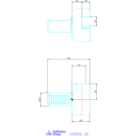 Garant Garant Master Eco B3 alakú VDI szerszámbefogó radiális, jobbos, rövid 30 mm