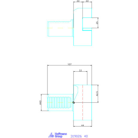 Garant Garant Master Eco B3 alakú VDI szerszámbefogó radiális, jobbos, rövid 40 mm
