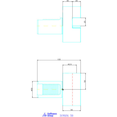Garant Garant Master Eco B3 alakú VDI szerszámbefogó radiális, jobbos, rövid 50 mm