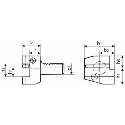 Holex Szerszámbefogó, Form B3 radiális, jobbos, rövid 16 mm