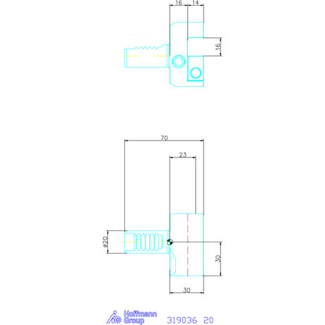 Garant Garant Master Eco B4 alakú VDI szerszámbefogó radiális, balos, rövid 20 mm