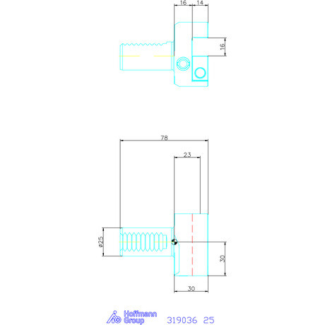 Garant Garant Master Eco B4 alakú VDI szerszámbefogó radiális, balos, rövid 25 mm