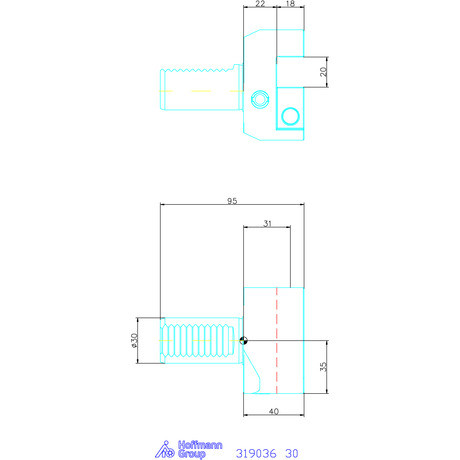 Garant Garant Master Eco B4 alakú VDI szerszámbefogó radiális, balos, rövid 30 mm