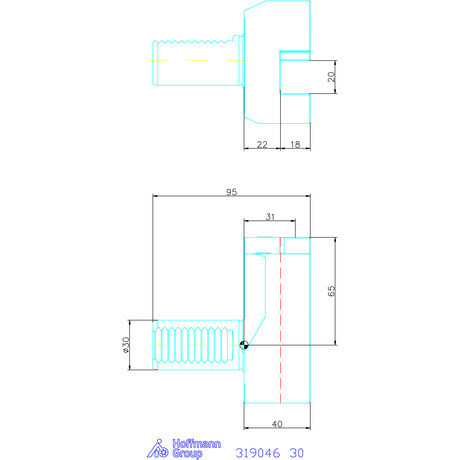 Garant Garant Master Eco B5 alakú VDI szerszámbefogó radiális, jobbos, hosszú 30 mm