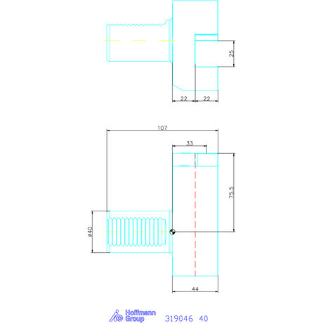 Garant Garant Master Eco B5 alakú VDI szerszámbefogó radiális, jobbos, hosszú 40 mm