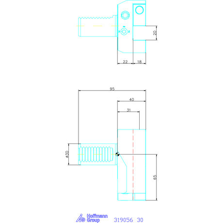 Garant Garant Master Eco B6 alakú VDI szerszámbefogó radiális, balos, hosszú 30 mm