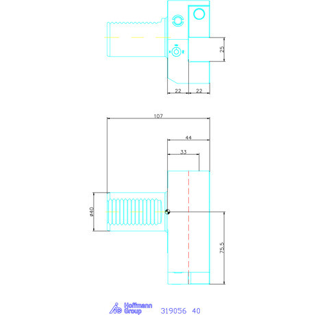 Garant Garant Master Eco B6 alakú VDI szerszámbefogó radiális, balos, hosszú 40 mm