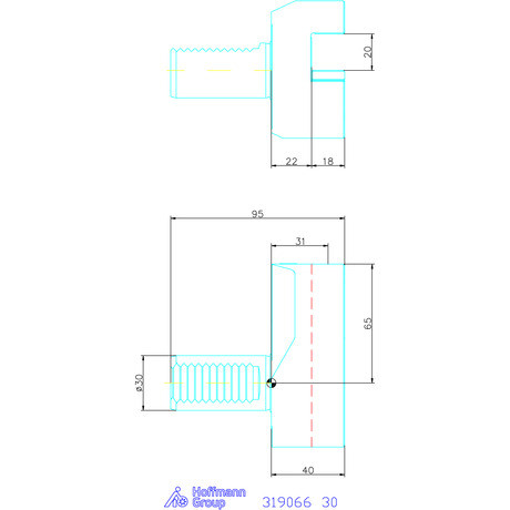 Garant Garant Master Eco B7 alakú VDI szerszámbefogó radiális, jobbos, hosszú 30 mm