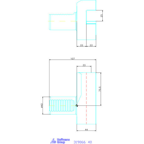 Garant Garant Master Eco B7 alakú VDI szerszámbefogó radiális, jobbos, hosszú 40 mm