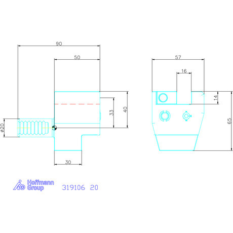 Garant Garant Master Eco C1 alakú VDI szerszámbefogó axiális, jobbos 20 mm