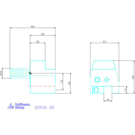Garant Garant Master Eco C2 alakú VDI szerszámbefogó axiális, balos 20 mm