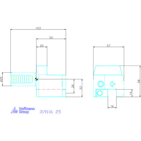Garant Garant Master Eco C2 alakú VDI szerszámbefogó axiális, balos 25 mm