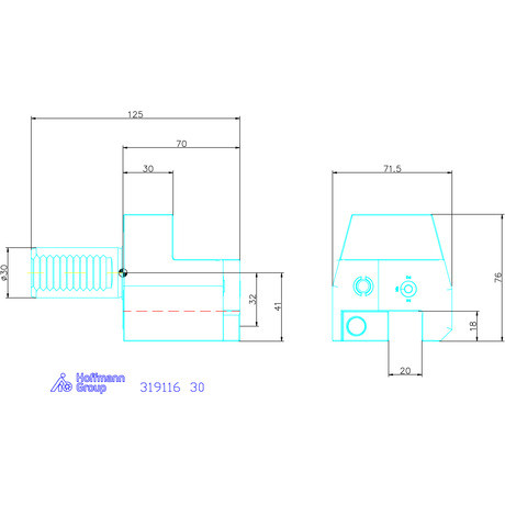 Garant Garant Master Eco C2 alakú VDI szerszámbefogó axiális, balos 30 mm