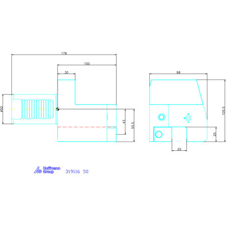 Garant Garant Master Eco C2 alakú VDI szerszámbefogó axiális, balos 50 mm