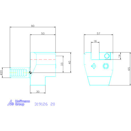Garant Garant Master Eco C3 alakú VDI szerszámbefogó axiális, jobbos 20 mm