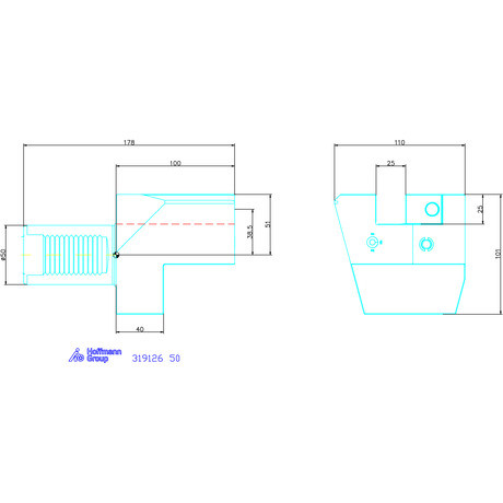Garant Garant Master Eco C3 alakú VDI szerszámbefogó axiális, jobbos 50 mm