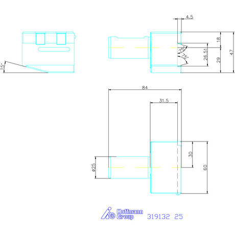 Garant Eco leszúró késtartó belső hűtőfolyadékkal 25 mm