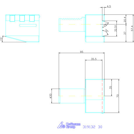 Garant Eco leszúró késtartó belső hűtőfolyadékkal 30 mm