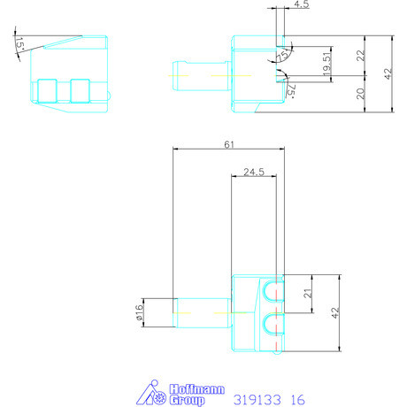 Garant Eco leszúró késtartó, fordított, belső hűtőfolyadékkal 16 mm