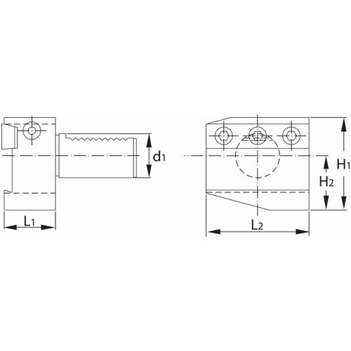 Garant Eco leszúró késtartó, fordított, belső hűtőfolyadékkal 30 mm