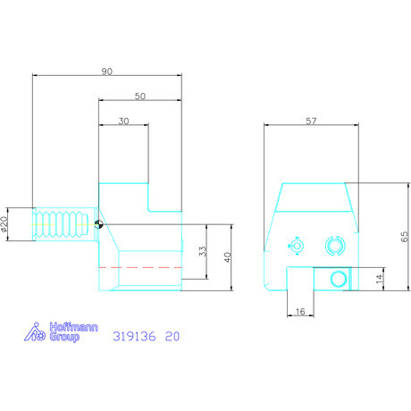 Garant Garant Master Eco C4 alakú VDI szerszámbefogó axiális, balos 20 mm