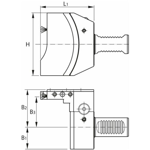 Ews VDI leszúró késtartó pengemagasság 26 30 mm