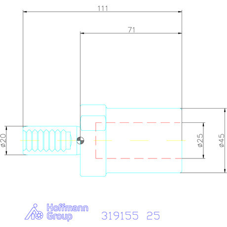 Holex Váltólapkás fúró befogó Form E1 25 mm
