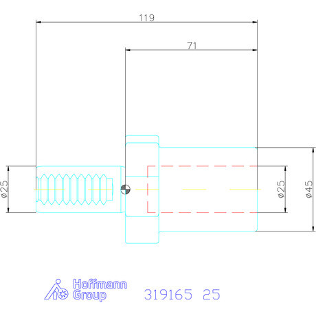 Holex Váltólapkás fúró befogó Form E1 25 mm