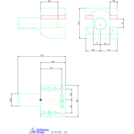 Holex VDI többszörös befogó, fordított 30 mm