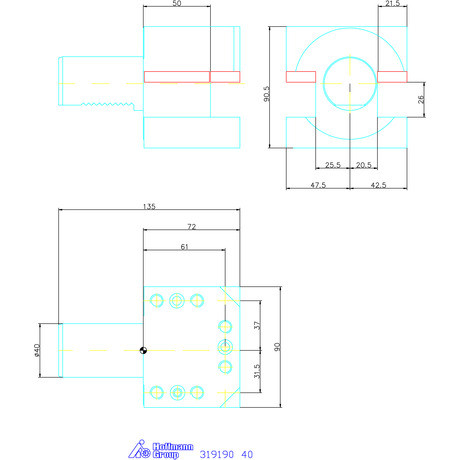 Holex VDI többszörös befogó, fordított 40 mm