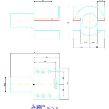 Holex VDI többszörös befogó, fordított 50 mm