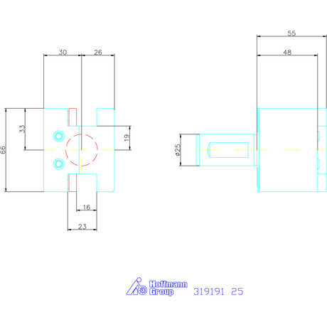 Garant Eco VDI kettős befogó, axiális 25 mm