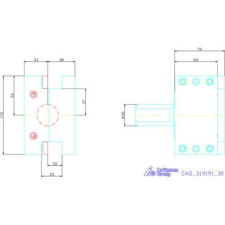 Garant Eco VDI kettős befogó, axiális 30 mm