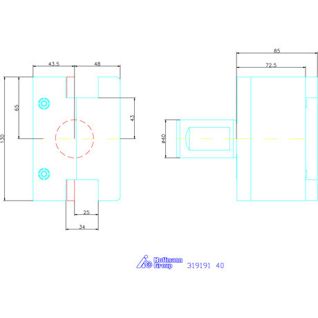 Garant Eco VDI kettős befogó, axiális 40 mm
